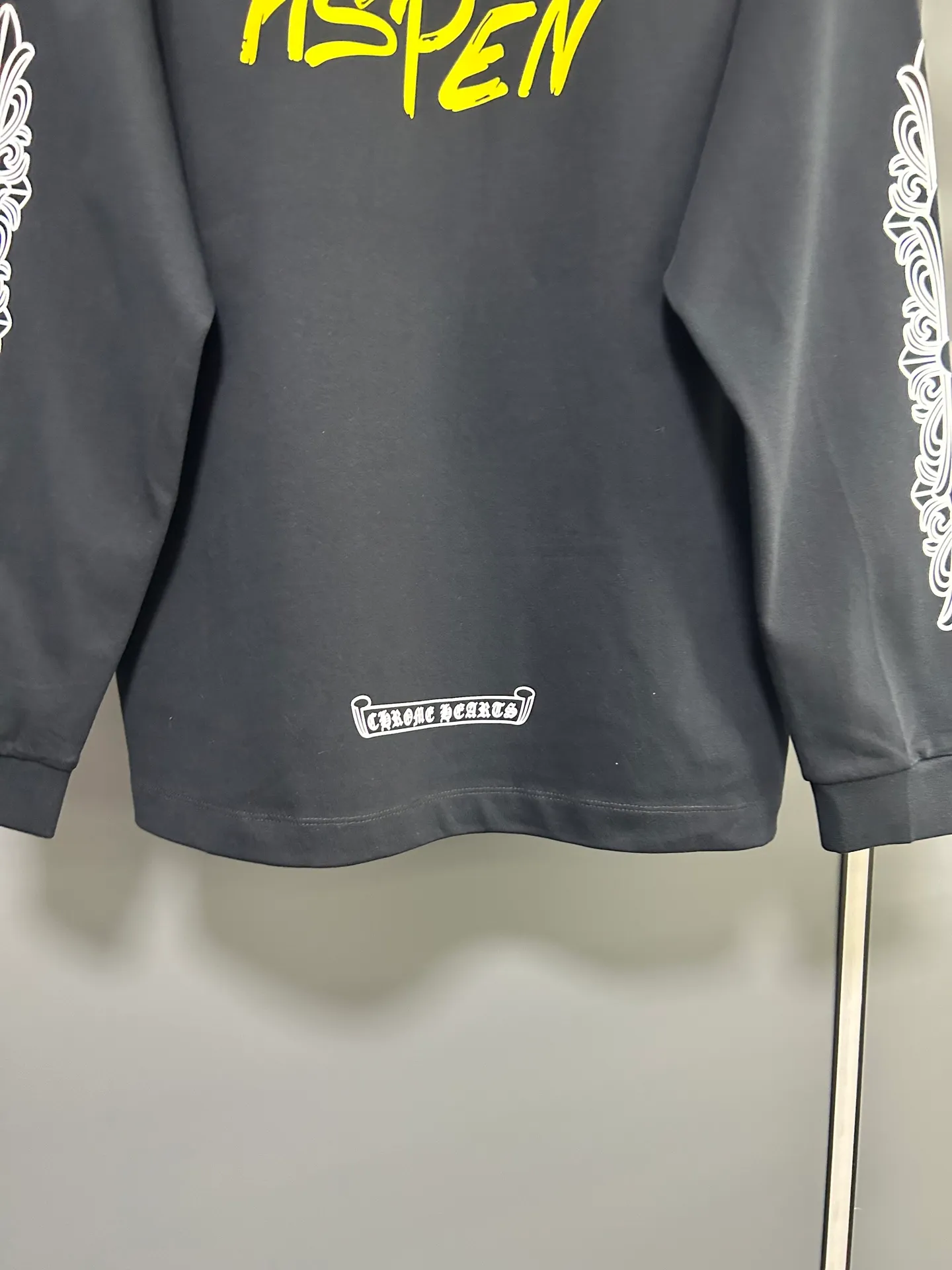 P230 2026 new (exclusive) Chrome Hearts autumn and winter limited edition heavyweight high-weight long-sleeved T-shirt, customized Dreamweaver Yayun ribbed cotton designer concept style Fabric: Heavy 380g Size: S M L XL Color: White Black